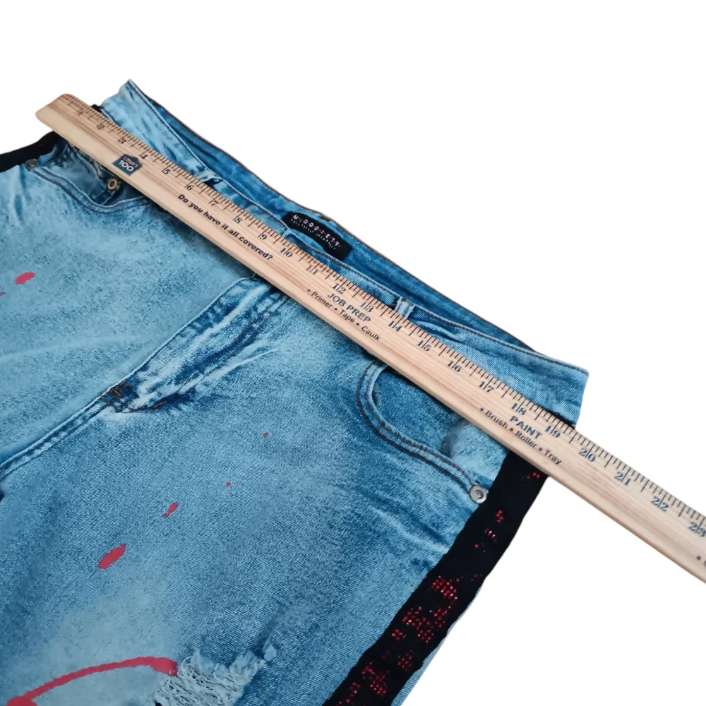 M. SOCIETY MEN'S SIZE 38×32 DENIM BLUE JEANS.